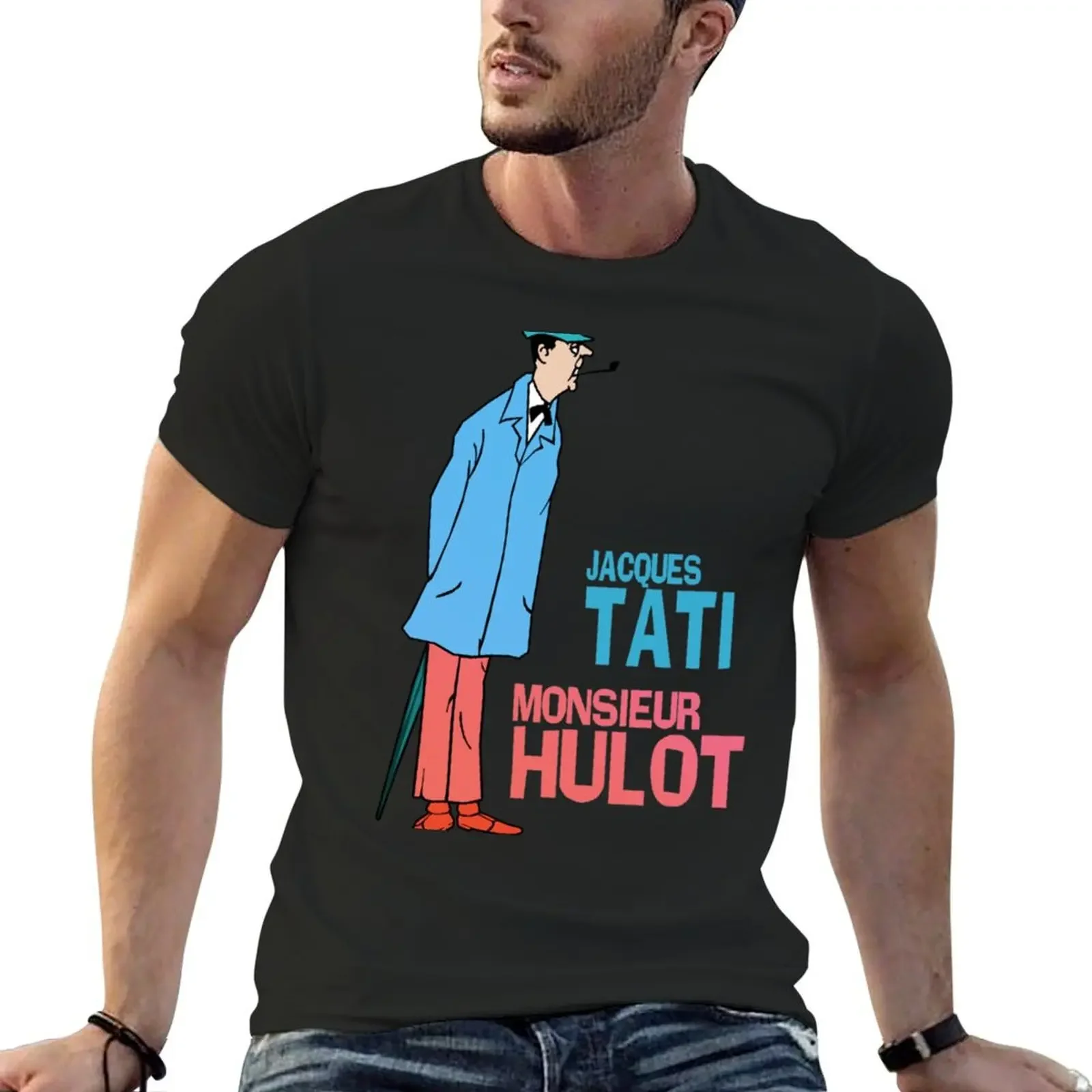 

Jacques Tati - Monsieur Hulot Essential T-Shirt Blouse luxury clothing labubu heavyweights funny t shirts for men