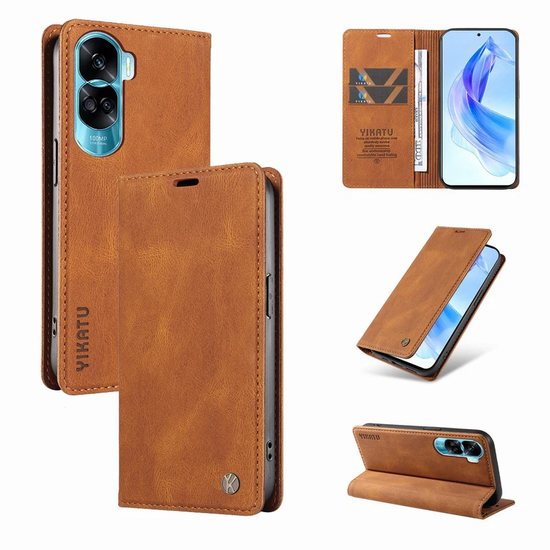 Luxury Wallet Leather Case For Honor 90 Lite 7A Pro X7A 70 8S 8A X8A X8 X9A 8 10 X9 X6 X6A Magic 4 5 50 Lite Flip Magnetic Cover