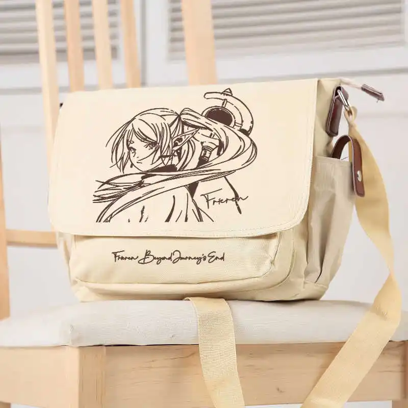 Anime Sousou No Frieren: Beyond Journey's End Men Women Shoulder Bag Cosplay Cartoon Schoolbag Oxford Cross Body Messenger Bag