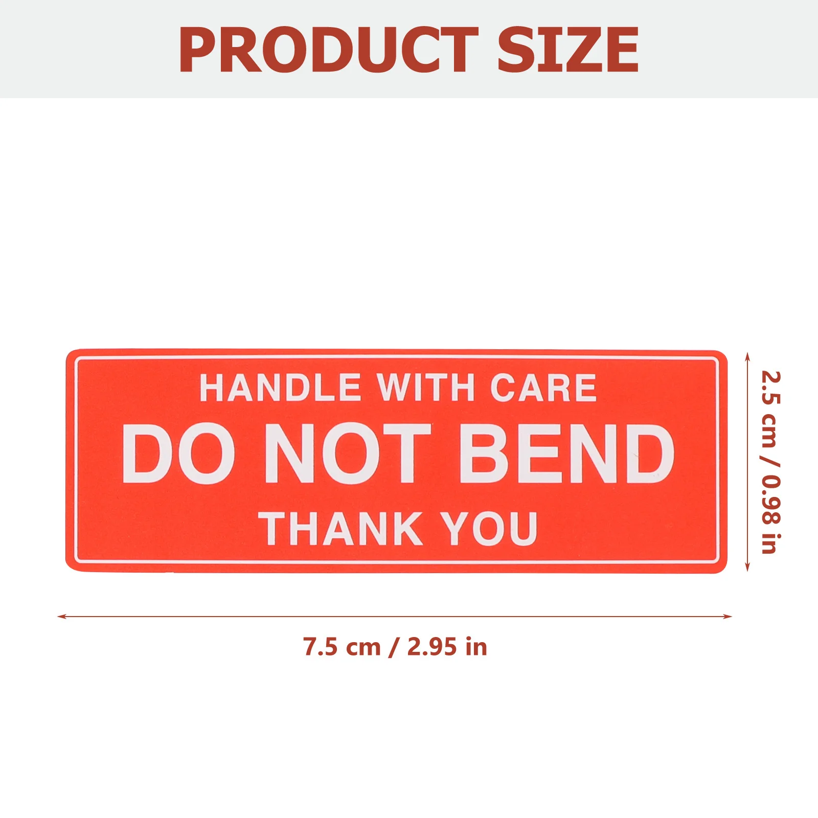 Durable Do Not Bend Warning Stickers Clear Printing Strong Adhesive Portable Lightweight Cost-Effective Shipping Packing Labels