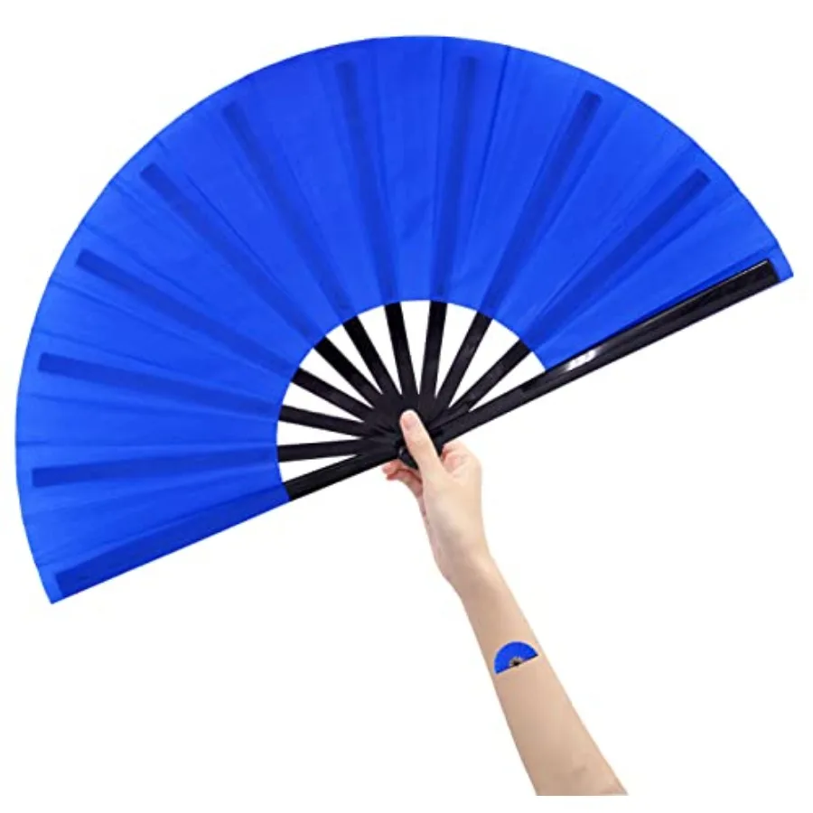 

Large Folding Fan, Chinease/Japanese Folding Nylon-Cloth Hand Fan, Women Hand Folding Fans Hand Fan Gift fan Craft fan Folding