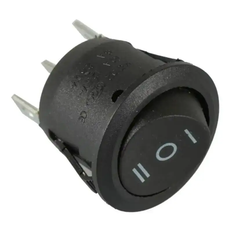 Uniteelec 10 Uds ON/OFF/ON ON-OFF 2/3 posiciones SPDT /DPDT/SPST/DPST interruptor basculante redondo para barco 6A/250V 10A/125V
