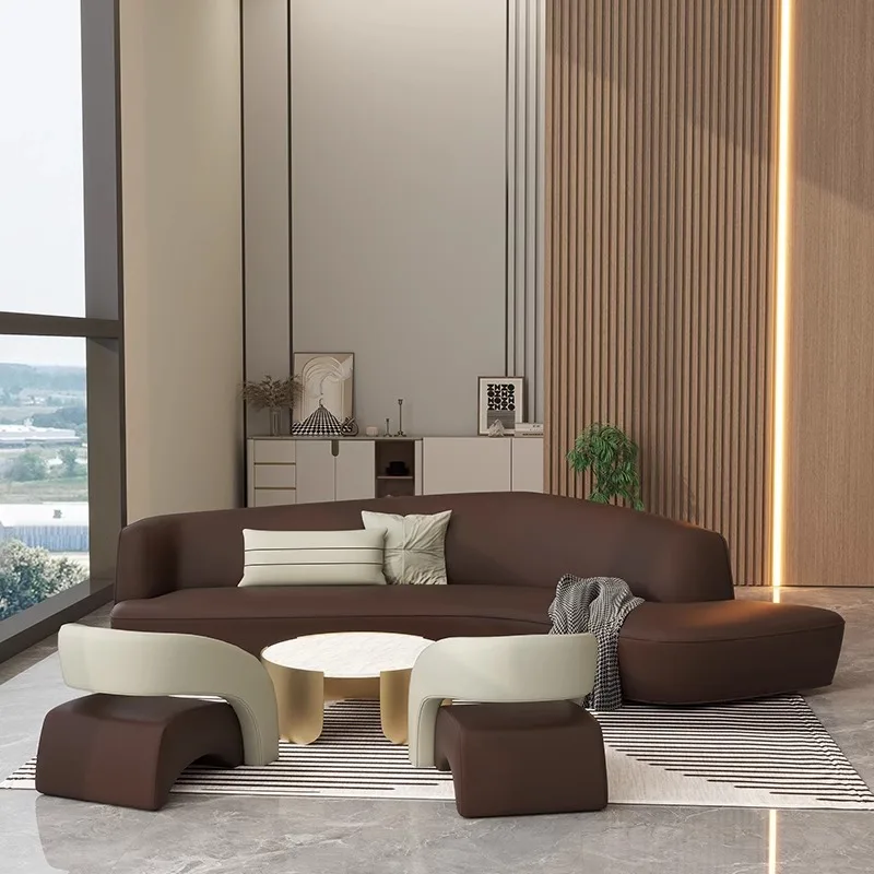 قاعة الأعمال متجر الملابس مؤسسة التدريب مكتب الأعمال الإبداعية على شكل أريكة ضوء منطقة الراحة الاستقبال الفاخرة