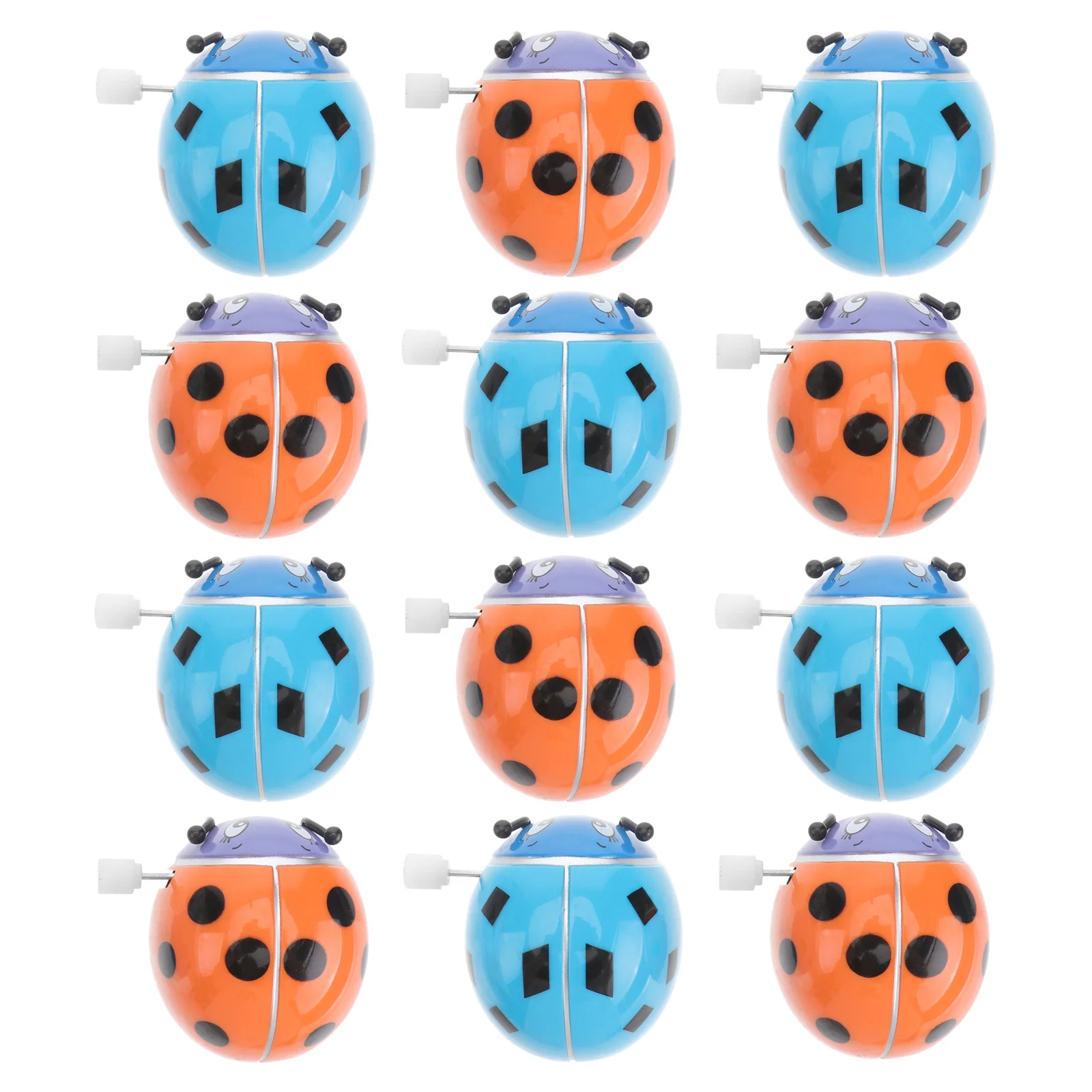 Mouvement mécanique coccinelle à remonter mécanique, 12 pièces, Type Animal de dessin animé, cadeau pour enfants, cadeaux de fête, couleur aléatoire