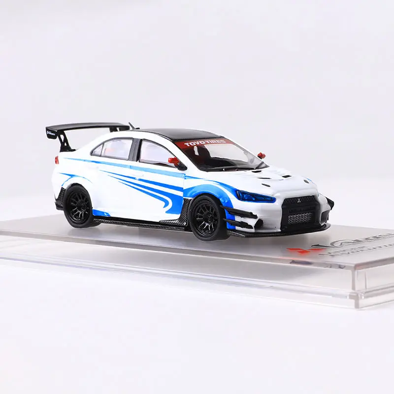 Cm 1/64 Mitsubishi Lancer Evolutie X Varis Wit Gelegeerd Speelgoed Motorvoertuig Giest Metalen Model Geschenken