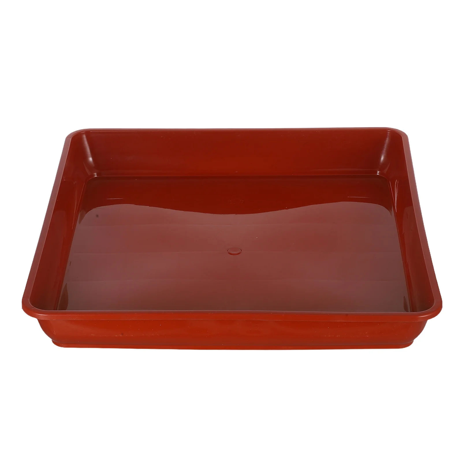 

2pcs Large Square Plant Tray: Heavy-Duty Plastic Bonsai Saucer With Water Collection For Indoor Outdoor Use Durable Flowerpot
