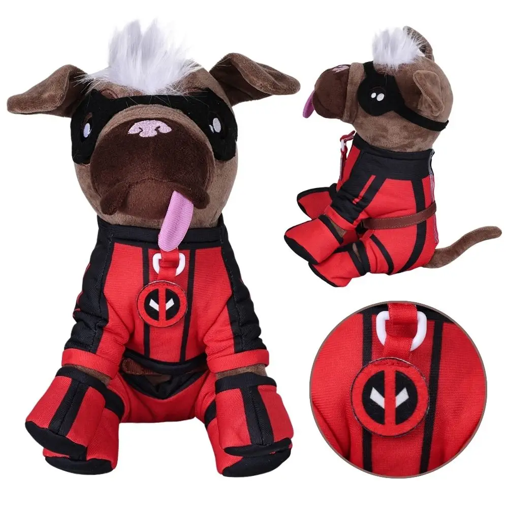 Dogpool Cosplay Plush Dead Cosplay Pool Plushie Cartoon Soft Stuffed Dolls Mascot Costume Fantasia Birthday Xmas Gifts Halloween