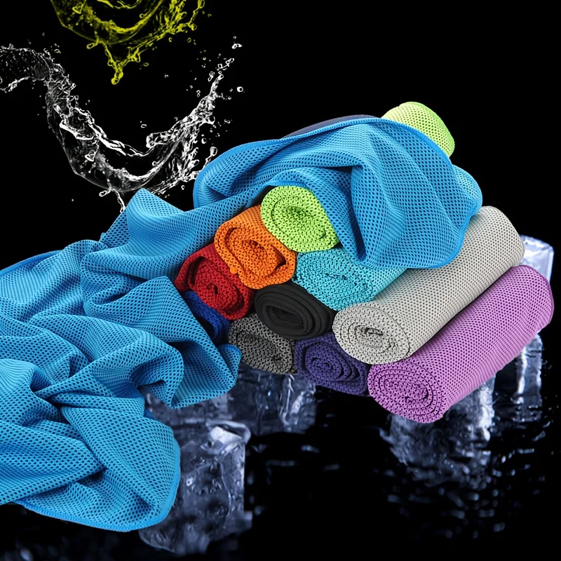 Summer cooling ice silk towel,breathable and soft,suitable f