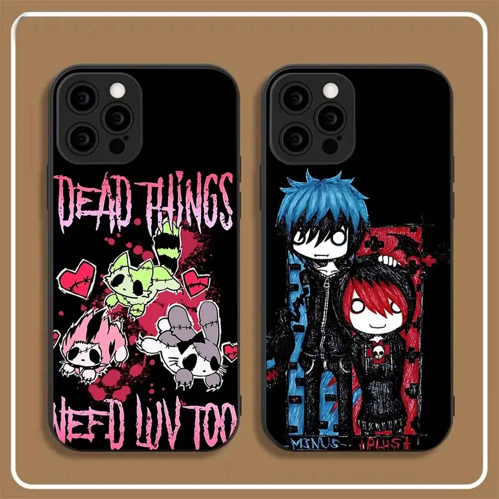 Love Black And Cute Emo Phone Case For IPhone 17/16/15/13/14 Pro Max/ 11Plus/X/Xr/Xs Max/12mini - view 2