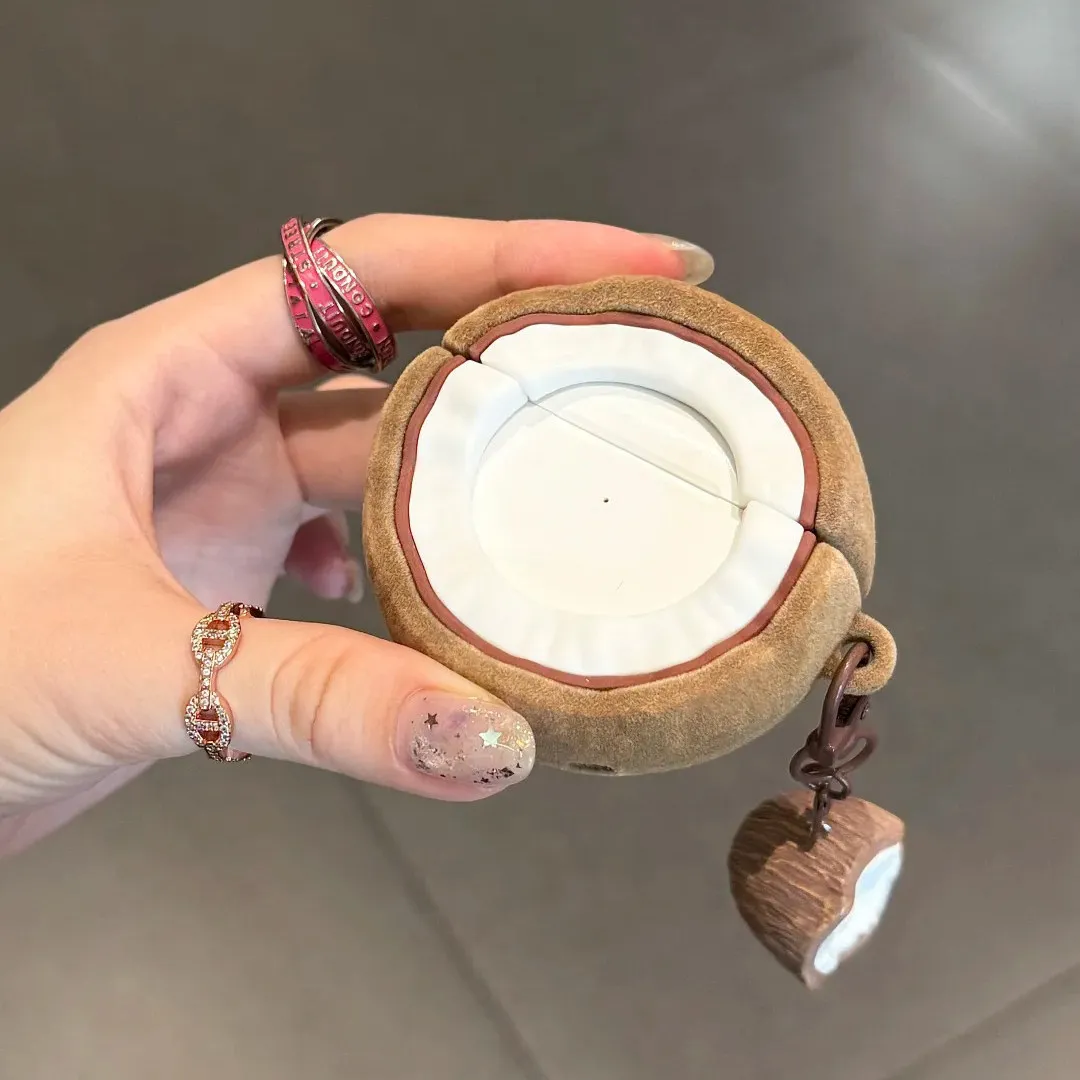 

for HUAWEI FreeBuds 6i 5i 4 4e Pro3/4 SE3 SE2 FreeClip Cover Funny Cute Silicone Fuzzy Coconut Case Protective Sleeve Housing