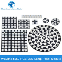 TZT WS2812 WS2812B WS 2811 5050 RGB LED Lamp Panel Module 5V 1Bit 4Bit 8Bit 12Bit 16Bit 24Bit Rainbow LED Precise