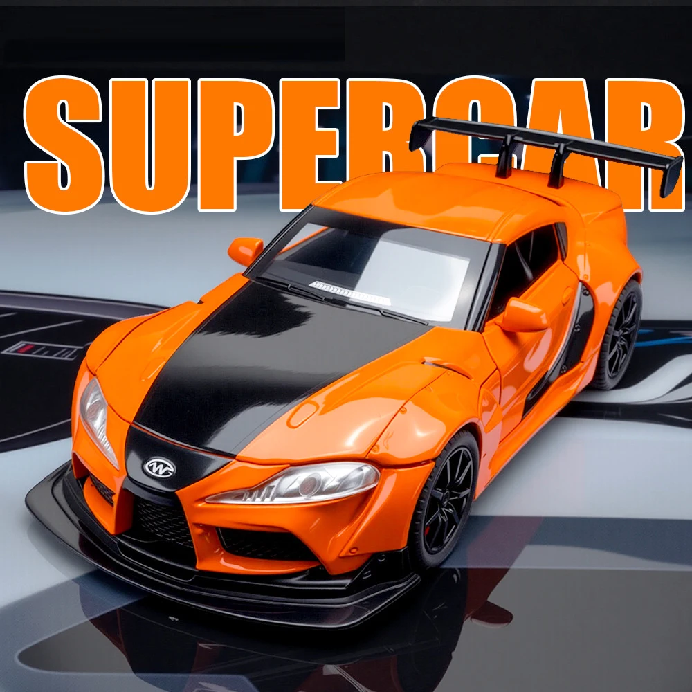 

1:22 Supra Hellcat Model Toy Supercars Alloy Diecast Sound Light Doors Opened Pull Back Exquisite Interior for Kid Edutainment