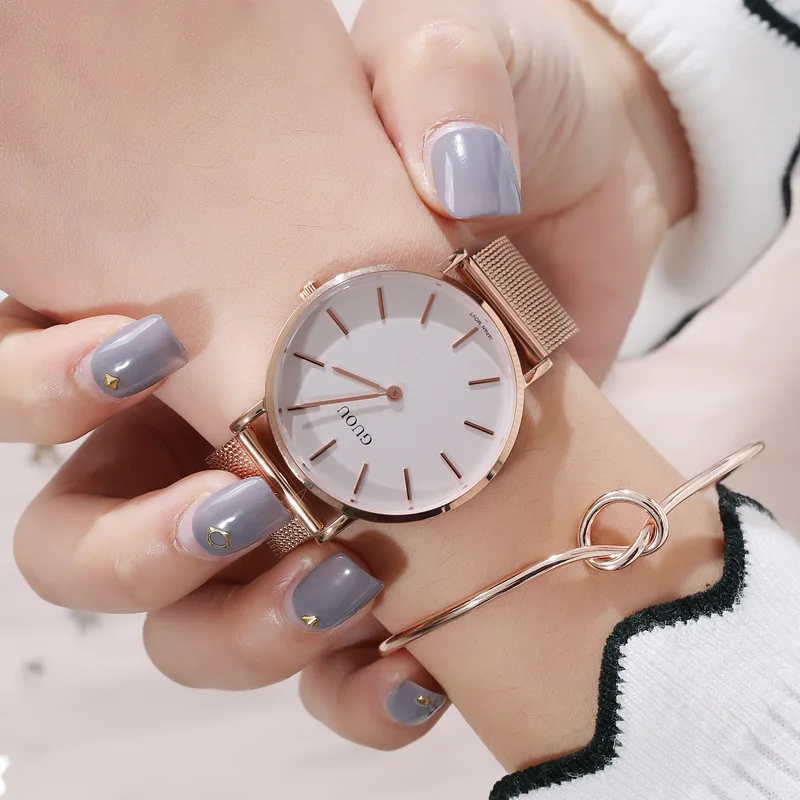 Women'S Watch2026 New CollectionQuartz WatchFashionable And Trendy Casual Student StyleKorean Design With Mesh StrapWomen'S Gift