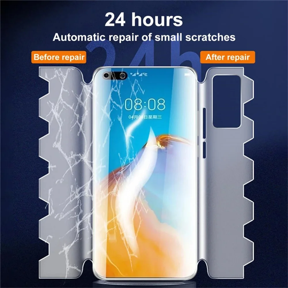 5PCS Hydrogel Film for Huawei P30 P60 P50 P40 Lite Butterfly Screen Protector on Mate 20 60 Pro Plus Film on Nova 10 9 8 SE Pro