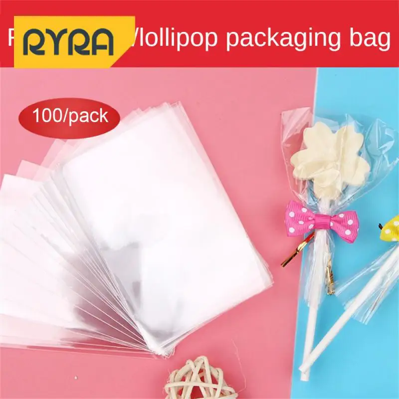 Lollipop Bag High Transparency Smooth And Stylish Transparent 6 Sizes Kitchen Bar Utensils Plastic Bag Explosion-proof Edge Opp