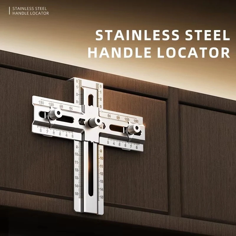 Adjustable Drilling Guide Hole Locator, Installation Template for Cabinet & Drawer Handle Hardware Fitting