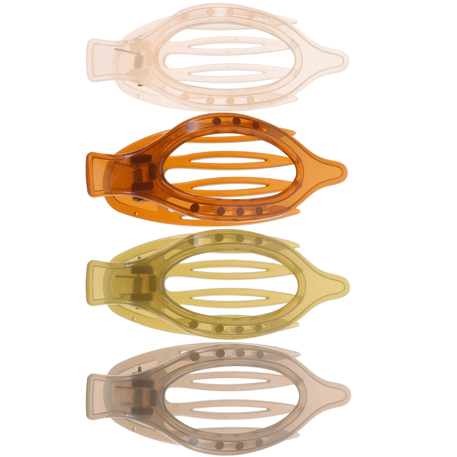 

4pcs Acrylic Clips French Curved Decorative Hair Accessories Women Styling Hair Clips For Styling Sectioning Sectioning Green