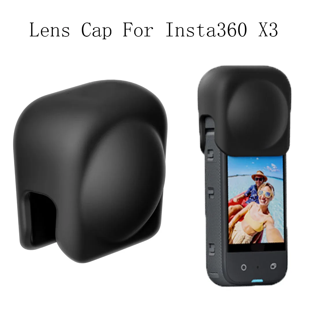 غطاء عدسة حماية محمول من السيليكون لغطاء شاشة الكاميرا الرياضية البانورامية لملحقات Insta360 One X3