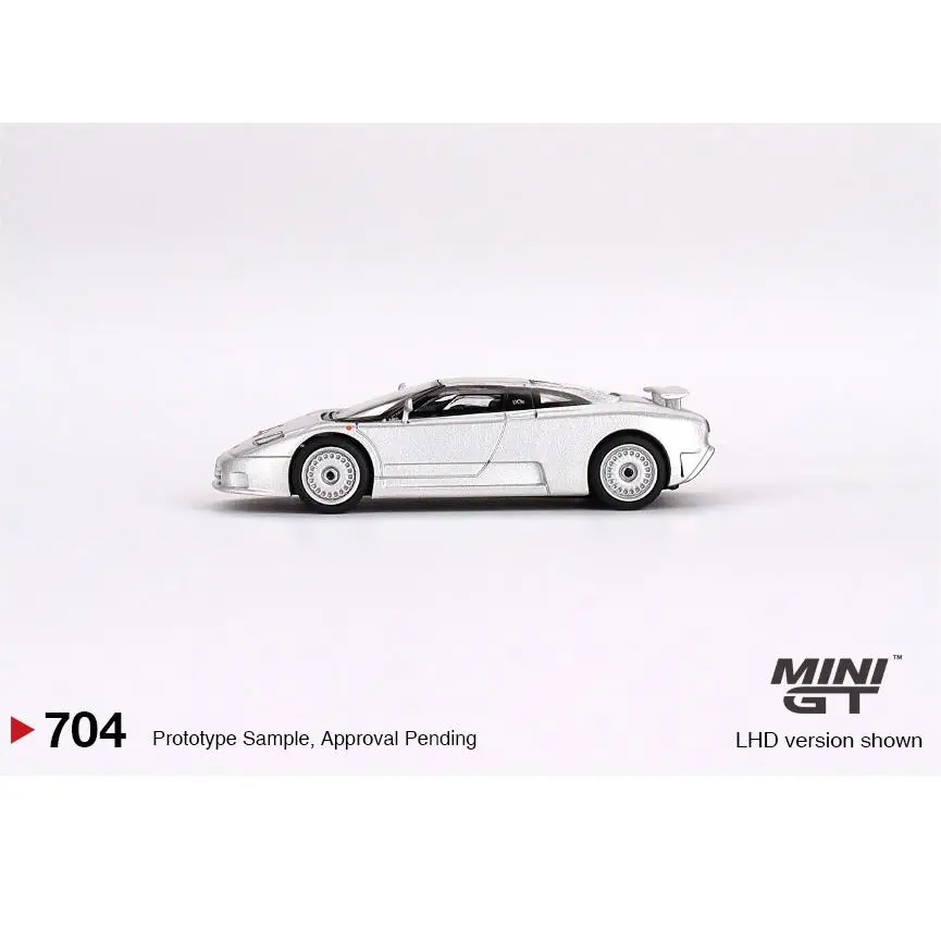 TSM Mini Gt 1/64 Миниатюрная модель автомобиля Bugatti EB110 GT Grigio Chiarolic из литого серебра коллекция моделей автомобилей