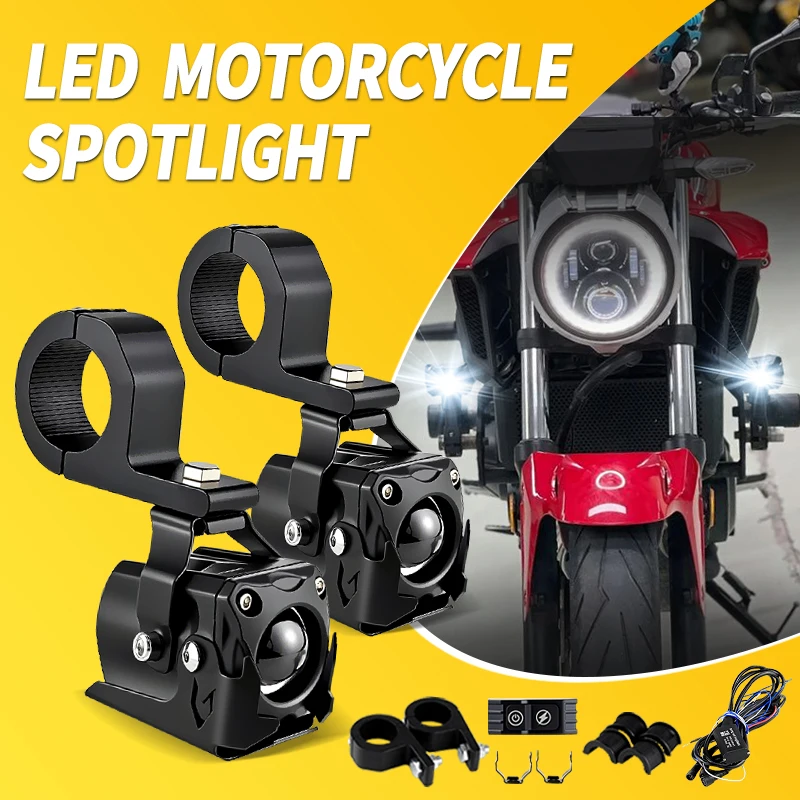 

1Set Motorcycle Lights Front Fog Lamp For Honda CB400 SF CB599 CB600F CB650 CBR650R CB900F CB919 CB1100 LED Headlight Assembly
