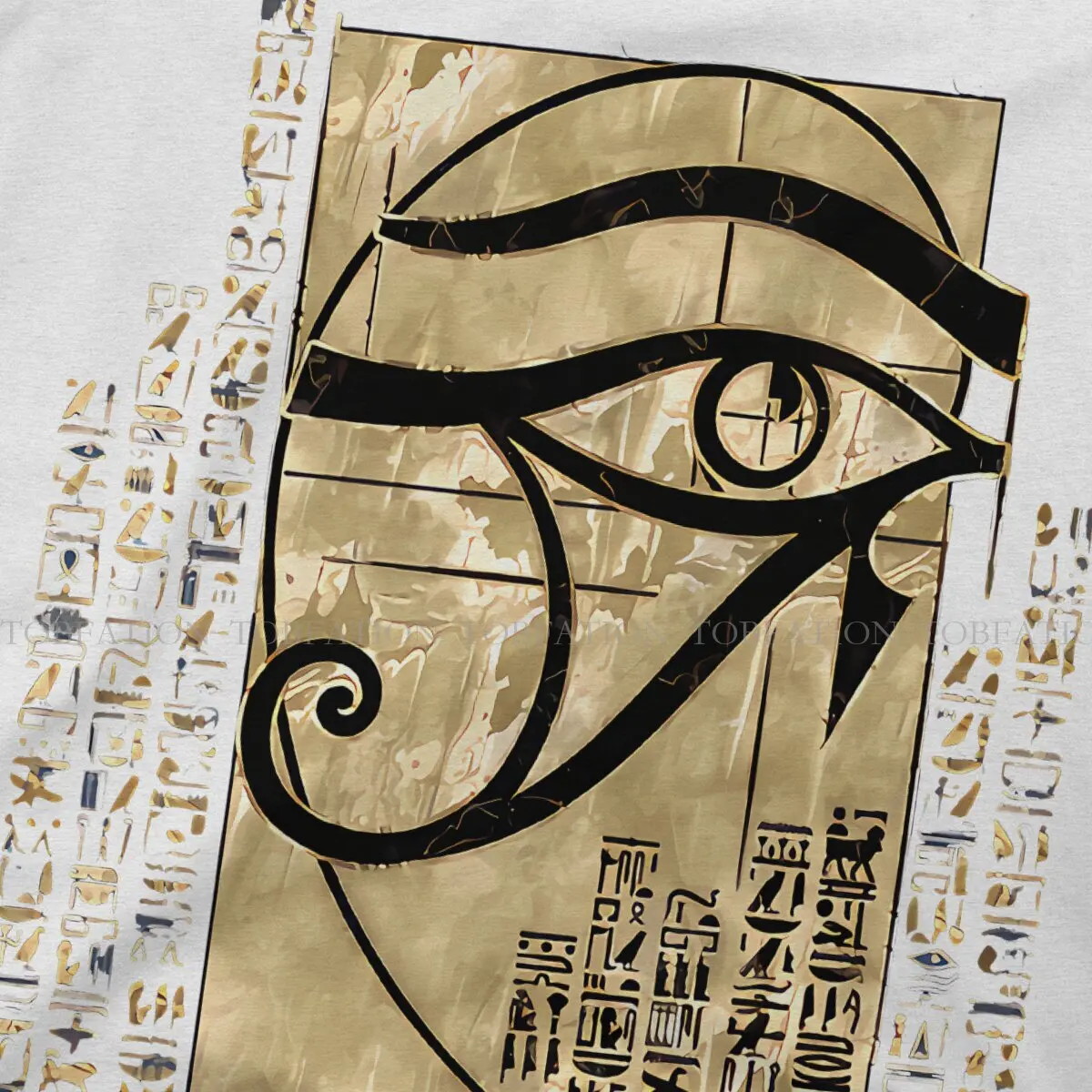 Egyptian Original TShirts Egyptian Eye of Horus Sacred Geometry Ornament Print Men\'s T Shirt Hipster Tops 6XL