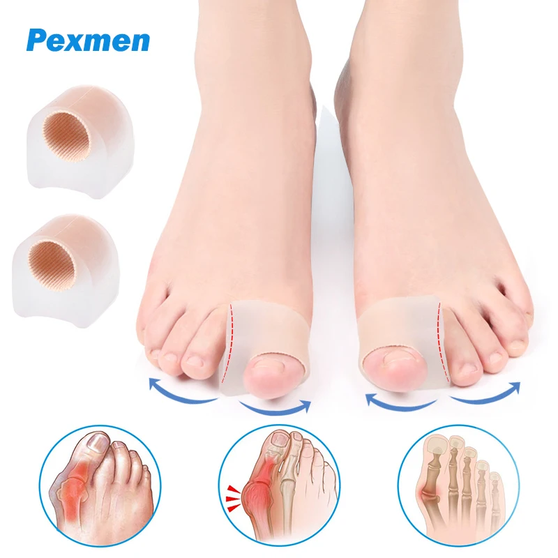 

Pexmen 2Pcs Toe Separators Bunion Corrector for Overlapping Toe Spacers with Soft Gel Lining for Hallux & Bunion Pain Relief