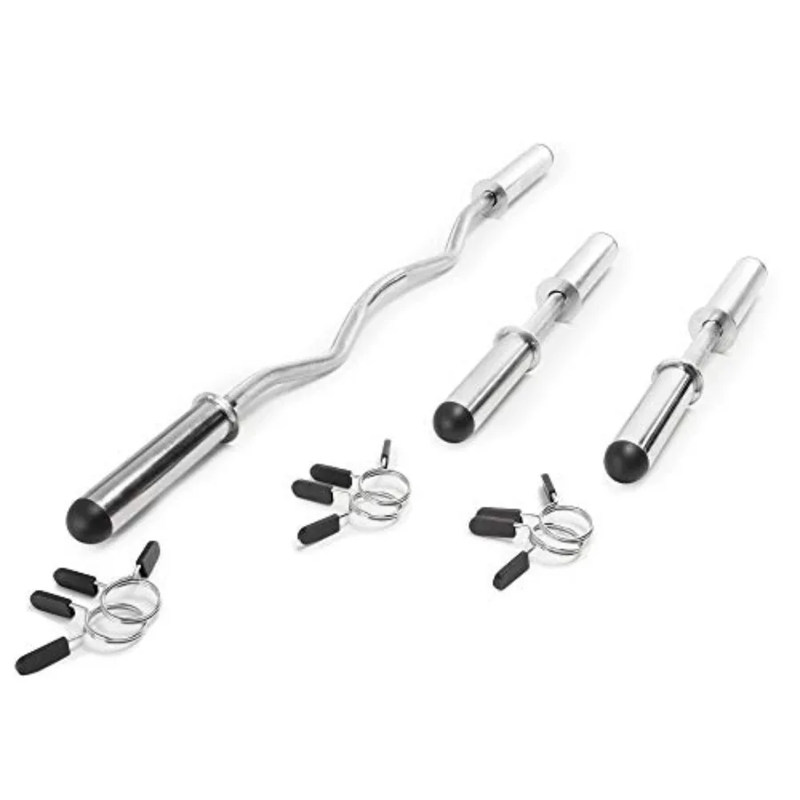 

Hollow Curl Bar and Dumbbell Handle Set with Spring Collars