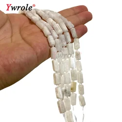 Natural Gemstone Blue Moonstone Cylinder Loose Stone Beads For Jewelry Making DIY Bracelet Earrings Handmade Accessories