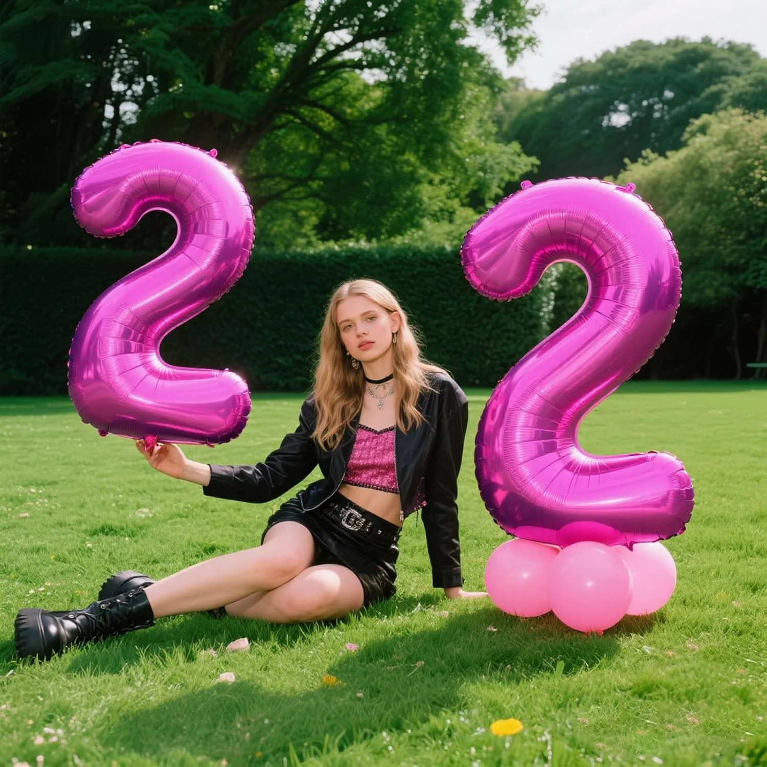 

Pastel Rose Purple 32 Inch Number Balloon 0-9 Helium Foil Reusable Party Decor for Birthday Wedding Anniversary