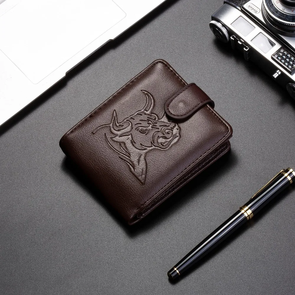 

Minimalist PU Leather Retro Men's Wallet Two-Fold Black Coffee Coin Purse Ultra Thin Soft Slim Wallet Money Clip Men Women