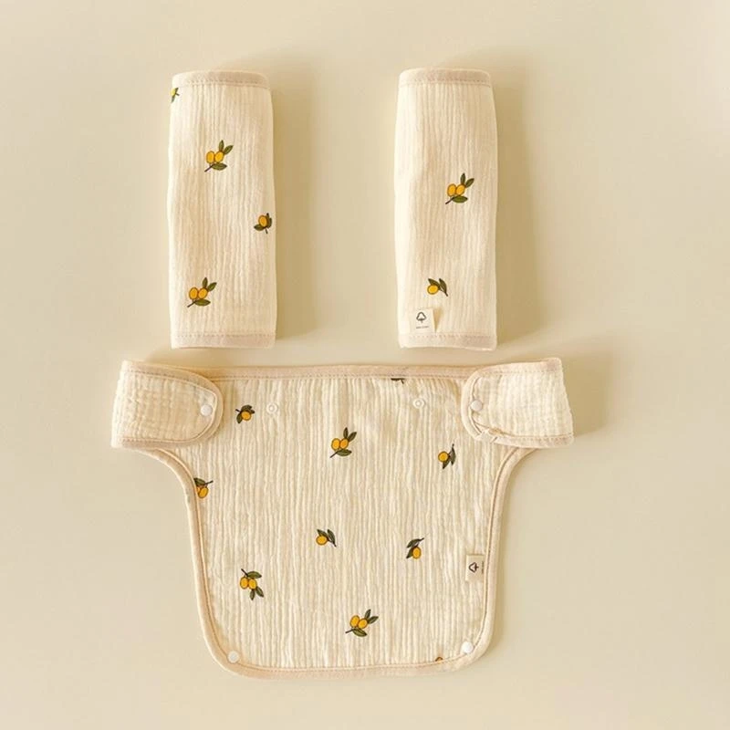 J15U طفل منشفة لعاب الأطفال تغذية ملابس التجشؤ الطفل مريلة الخصر البراز الناقل واقية