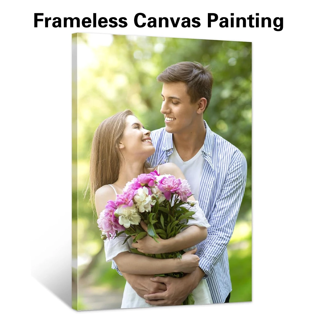 1pc Frameless Personalize Custom Photo marry Print On Canvas No Frame Canvas Painting Wall Pictures Laminas Decorativas