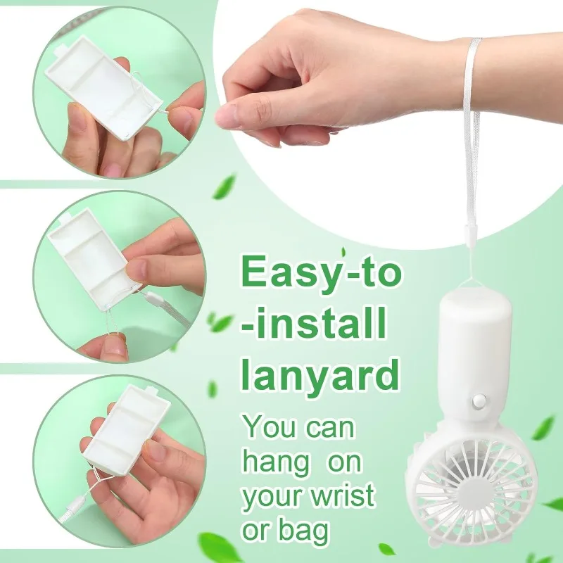 80 Pcs Mini Portable Fans Bulk Handheld Battery Operated Fan with Lanyard for Makeup Eyelash, Cooling Lightweight Pocket Persona
