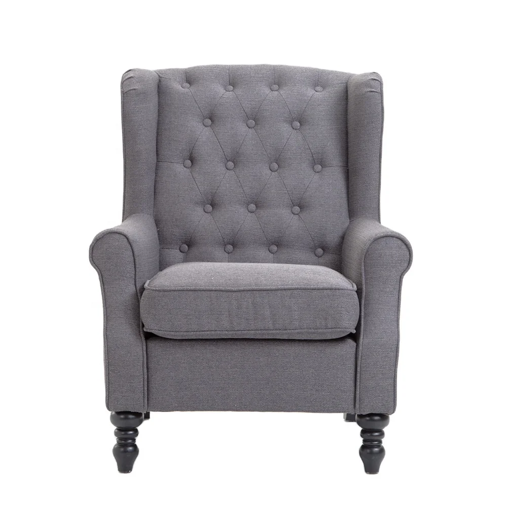 Modern hotel Elegant Upholstered Armchair with Fresh Pattern and Rivet for Salon and Home