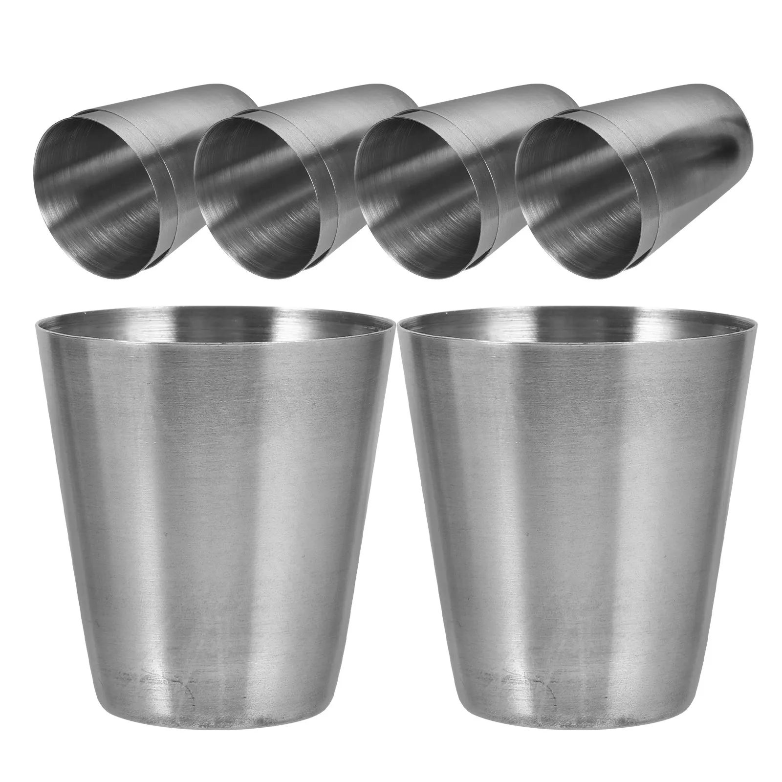 

10Pcs Portable Wine Cup Stainless Steel Mini Outdoor Camping Barbecue Metal Drinking Cups for Travel Metal Wine Cup
