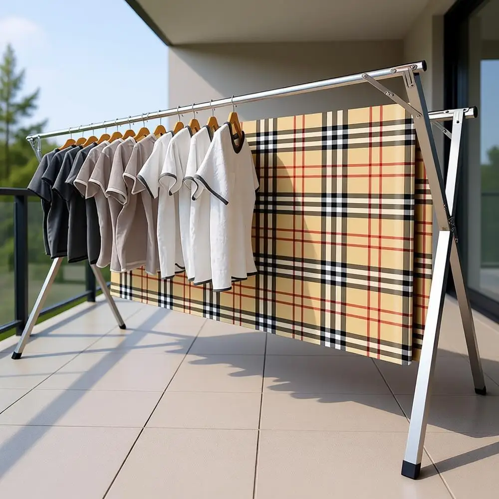 

Сушилки для белья из высококачественной нержавеющей стали, складные и регулируемые, для использования в помещении или на улице (7