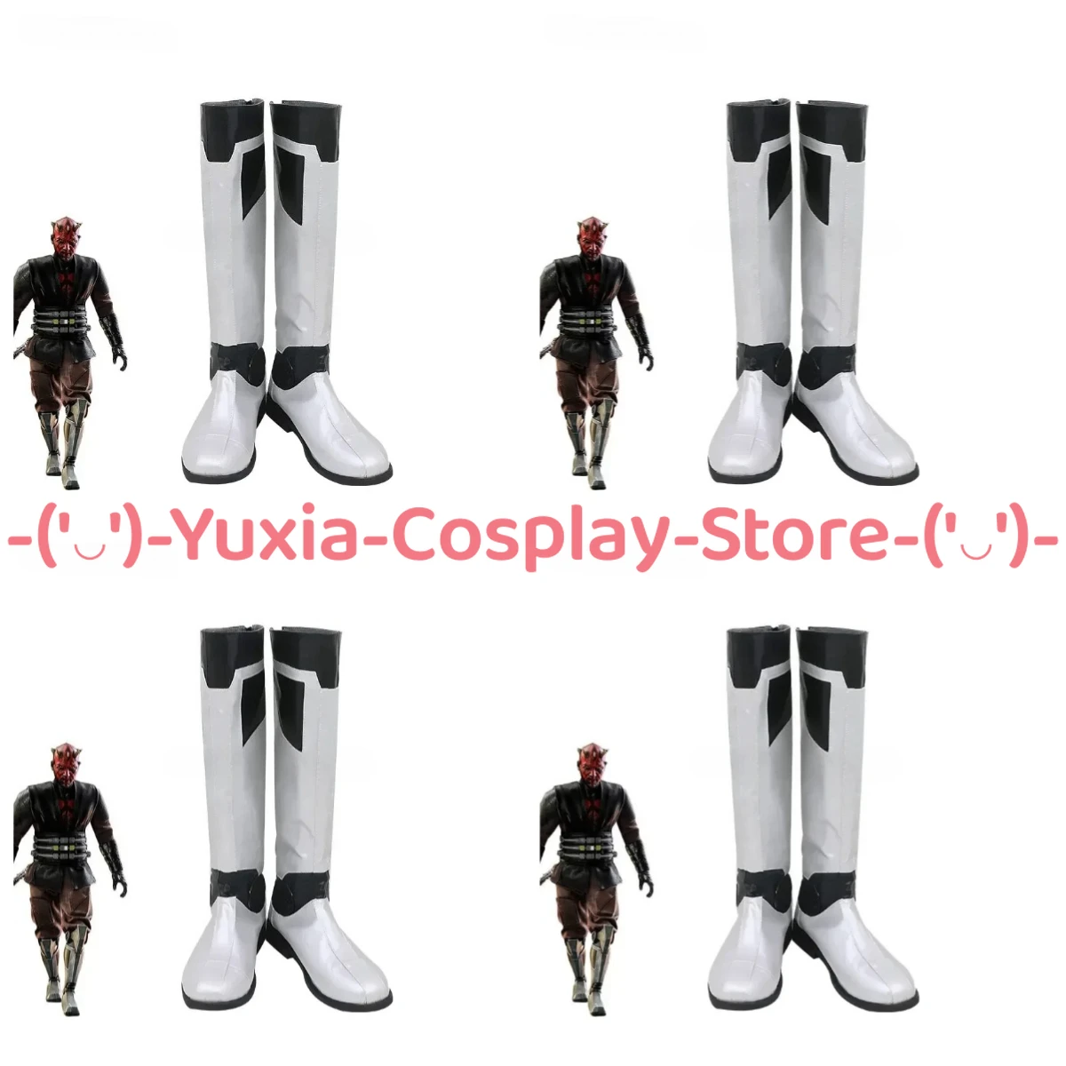 

Yuxiacosplay! StarW Darth Maul Cosplay Shoes Anime Game Character Prop PU Leather Boots Halloween Carnival Party Costume