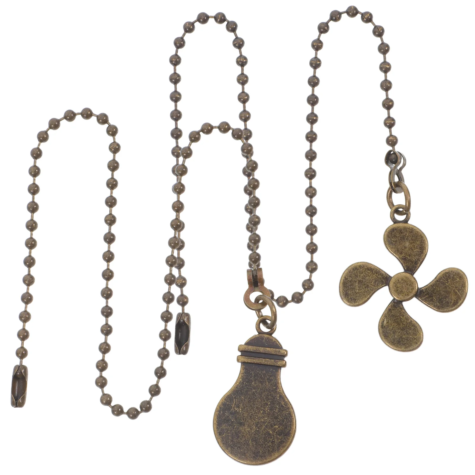 

2pcs Pull Chain Extenders for Ceiling Bulb Switch Identifier Material Pendant Chains Decorative Fan Pulls