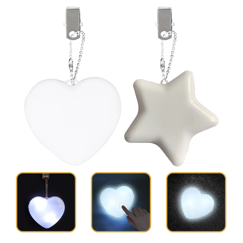 2개입 핸드백 라이트 센서 작동 터치형 휴대용 가방 야간 별 모양 LED 소형 가방 램프 여성용