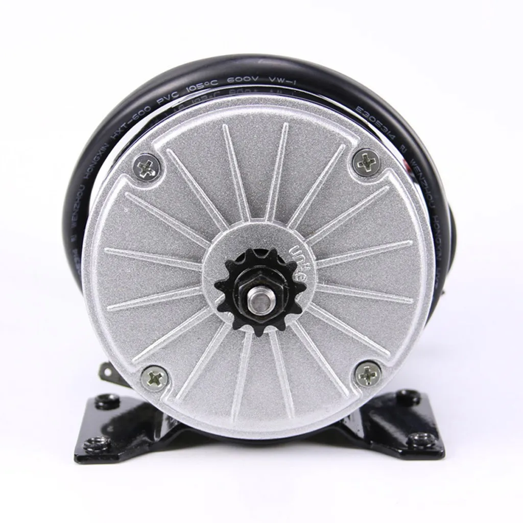 

Электродвигатель 24В 350Вт с щетками, 11-зубчатая звездочка для квадроцикла, скутера, картинга MY1016