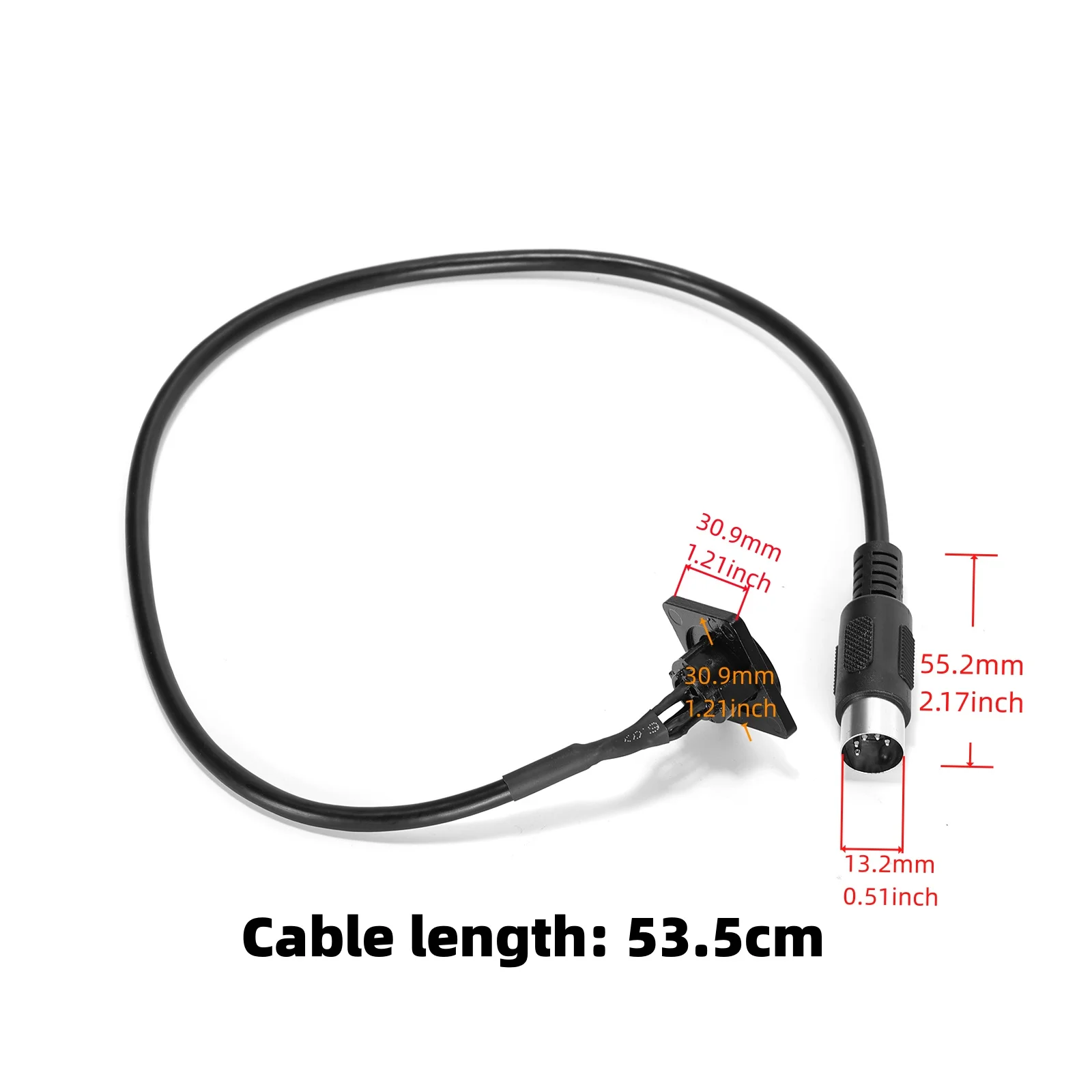 1Pcs 5Pin DIN MIDI cable adapter male/female to female D-type connector, length 53.5cm for electronic music devices, keyboards