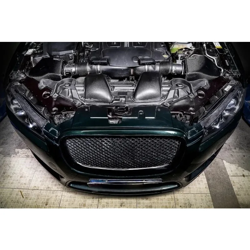 13-16 Snellere Reactie Real Dry Koolstofvezel Inlaatsysteem Voor Jaguar XJL 3.0T GTR Motor Koolstofvezel luchtinlaatpijp