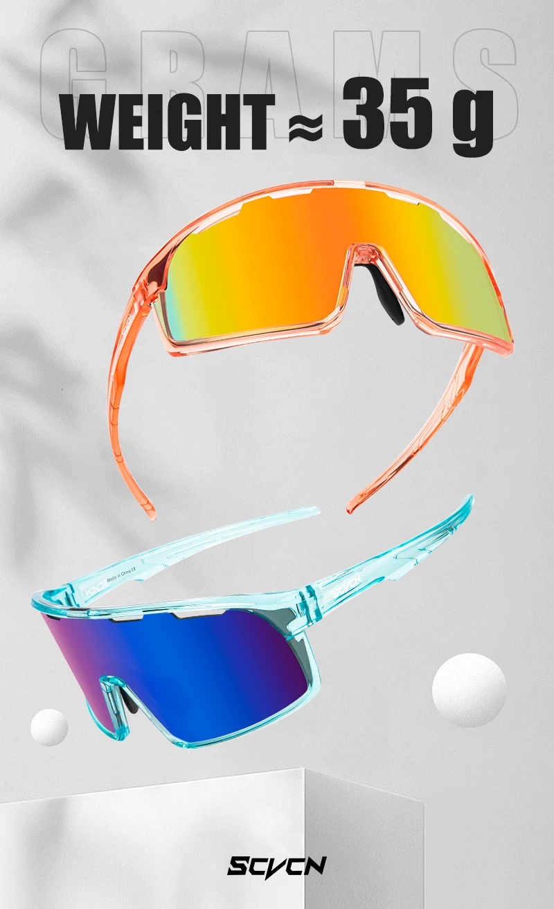 SCVCN Fahrradbrille Outdoor-Sonnenbrille UV400 Sportbrille für Männer und Frauen MTB-Radsportbrille – Detail 8