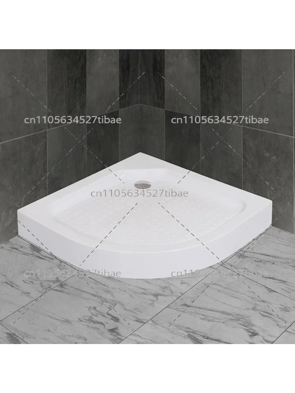 Square/Rectangle Style Acrylic Bath Shower Tray Bottom Base For RV Boat House Thickened Anti Slip