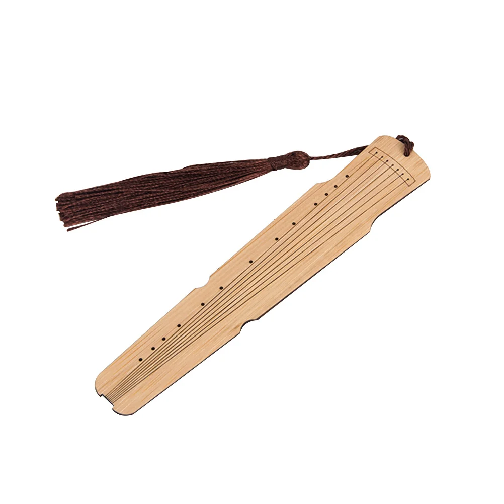 12Pcs Bamboo Chinese Zither Bookmark Creative Eco-Friendly Stylish Gift for Readers Students Graduates Classic Chinese Style