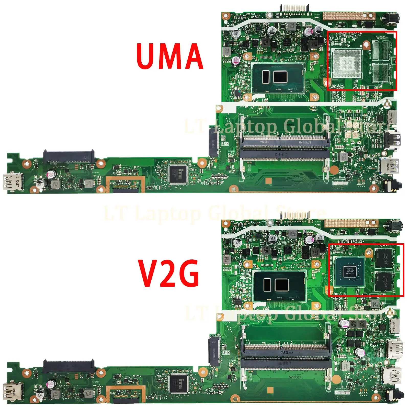 Placa-mãe do portátil para ASUS, X407UB, A407UB, F407UA, F407UB, X407UF, A407UA, A407UF, F407UF, X407U, CPU, I3, I5, I7