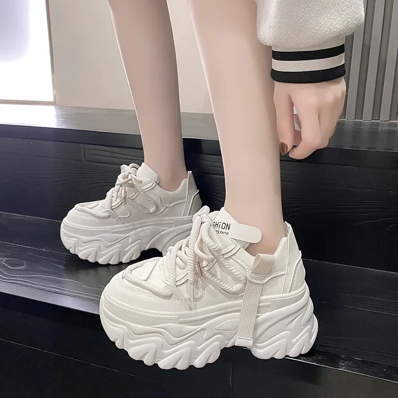 

Quality Selection Off White Shoes for Women Platform Sneakers 8CM Hidden Heel Sports Woman Shoes Casual Tennis Shoes Zapatos