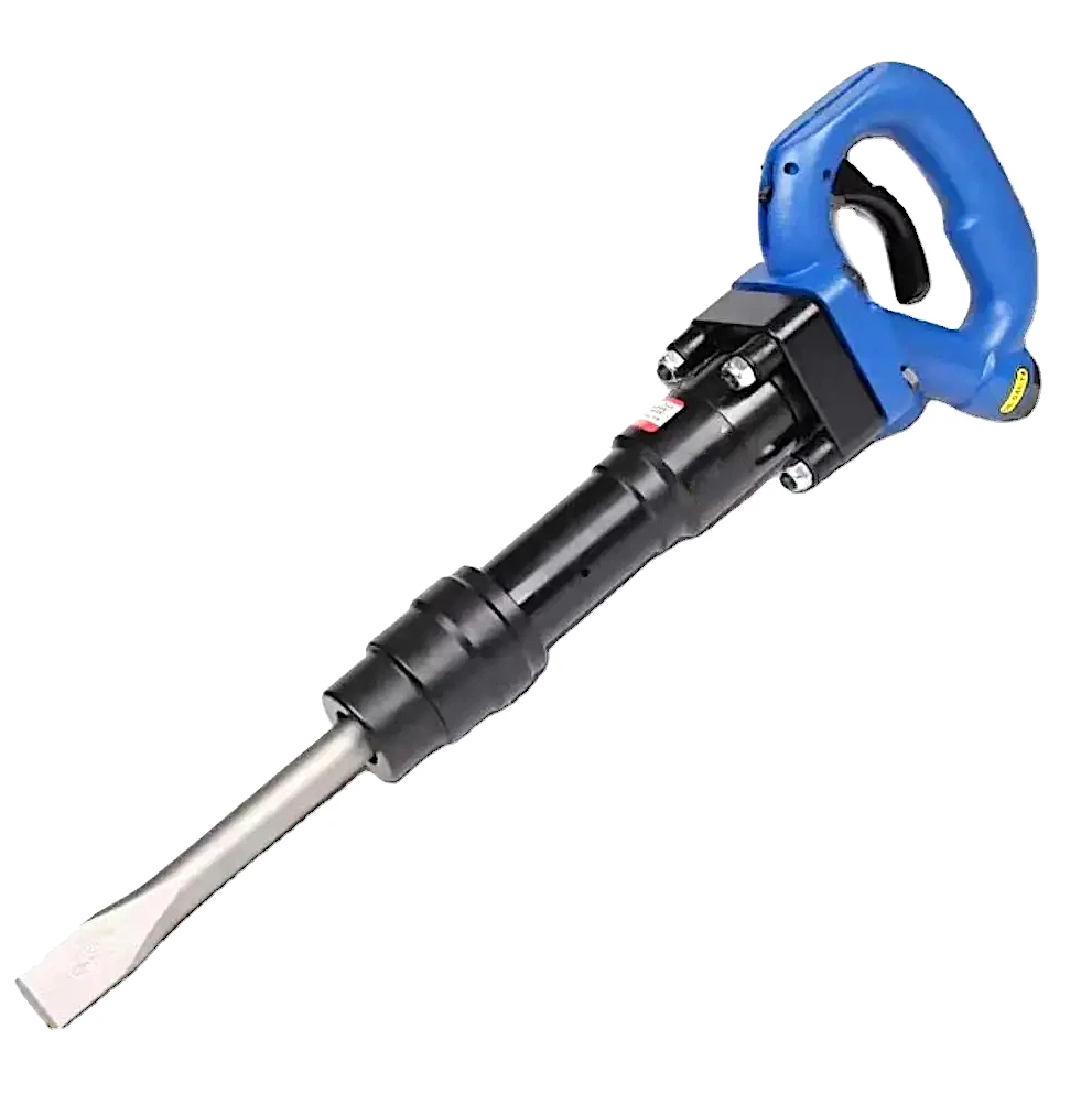 TY62250 Air 4-Bolt Chipping Hammer 2 In. Stroke Inside Trigger D Handle .580 Hex Shank Oval Collar 2500 BPM Durable Powerful