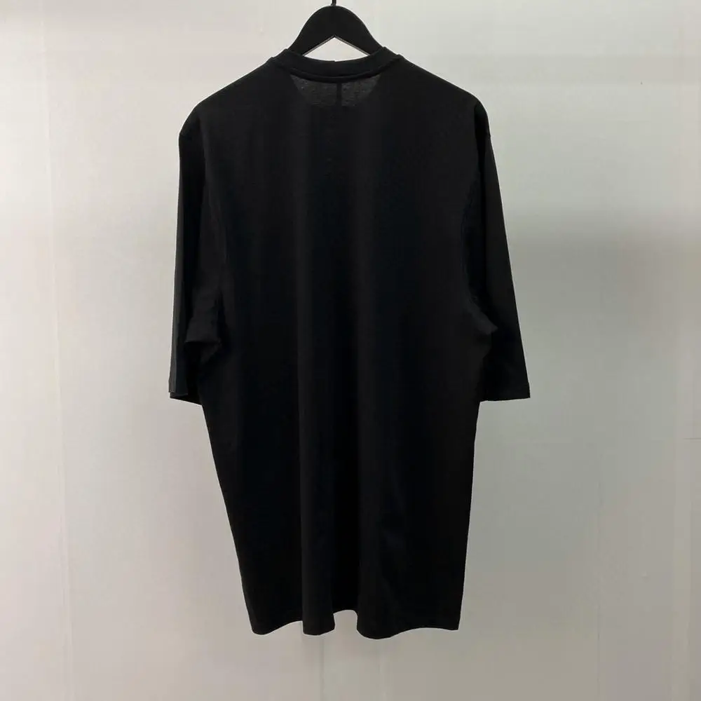 Men T Shirt 100% Cotton Gothic Men's Clothing Hip Hop Tops Tees Summer Women Solid OverSized Sweetwear Black Shirt