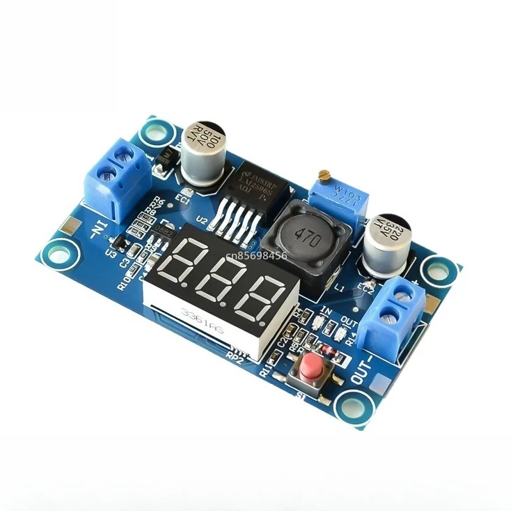 

Step-down module with voltmeter display